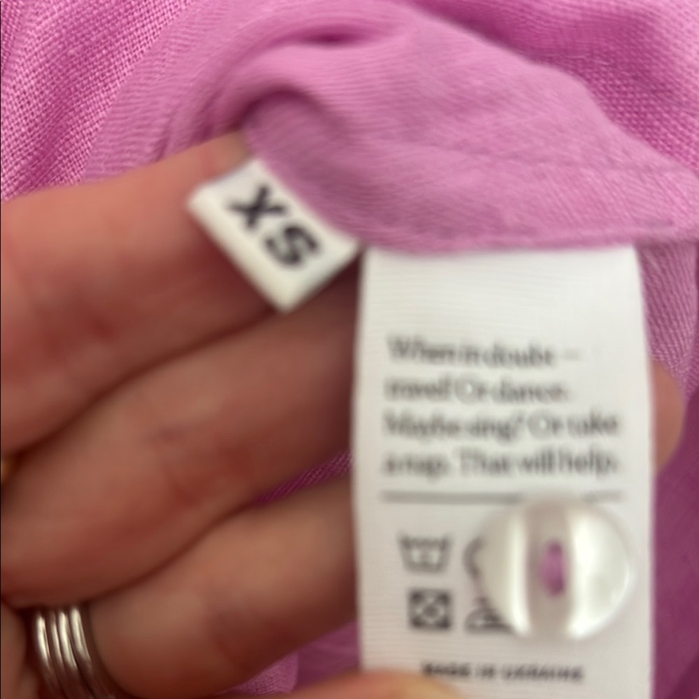 Sleeper Fuchsia Button-Up Blouse - image 3